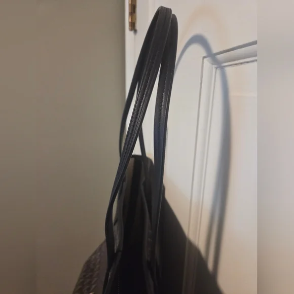 Black and Brown Tory Burch Tote Bag with Pouch - Picture 9 of 16